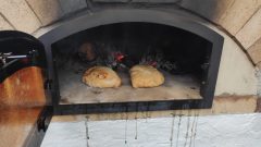 Pizzaofen im Betrieb